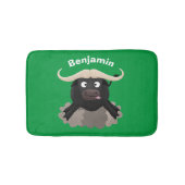 Funny stromend water buffalo cartoon badmat (Voorkant)