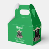 Funny stromend water buffalo cartoon bedankdoosjes (Achterkant)