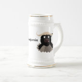 Funny stromend water buffalo cartoon bierpul (Voorkant rechts)