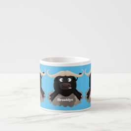 Funny stromend water buffalo cartoon espresso kop