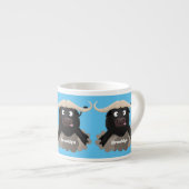 Funny stromend water buffalo cartoon espresso kop (Voorkant rechts)