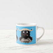 Funny stromend water buffalo cartoon espresso kop (Rechts)