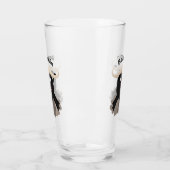 Funny stromend water buffalo cartoon glas (Links)