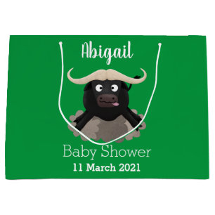 Funny stromend water buffalo cartoon groot cadeauzakje
