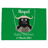 Funny stromend water buffalo cartoon groot cadeauzakje (Achterkant)