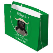 Funny stromend water buffalo cartoon groot cadeauzakje (Achterkant Gekanteld)