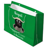 Funny stromend water buffalo cartoon groot cadeauzakje (Voorkant Gekanteld)