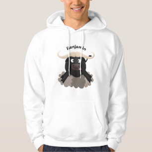 Funny stromend water buffalo cartoon hoodie