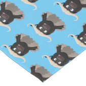 Funny stromend water buffalo cartoon korte tafelloper (Hoek)