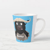 Funny stromend water buffalo cartoon latte mok (Rechts)