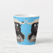 Funny stromend water buffalo cartoon latte mok (Voorkant)