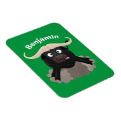 Funny stromend water buffalo cartoon magneet (Rechterzijde)