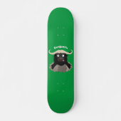 Funny stromend water buffalo cartoon persoonlijk skateboard (Voorkant)