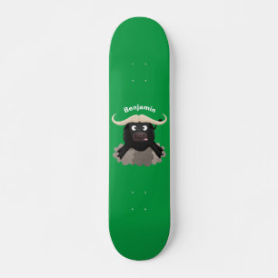 Funny stromend water buffalo cartoon persoonlijk skateboard