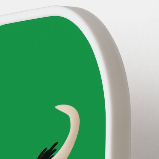 Funny stromend water buffalo cartoon pickleball paddle (Links Detail)