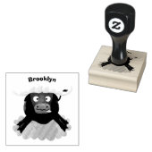 Funny stromend water buffalo cartoon rubberstempel (Gestempeld)