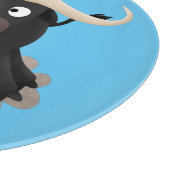 Funny stromend water buffalo cartoon snijplank (Hoek)