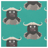 Funny stromend water buffalo cartoon stof (Close Up)