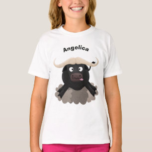 Funny stromend water buffalo cartoon t-shirt