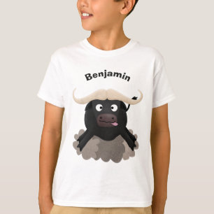 Funny stromend water buffalo cartoon t-shirt