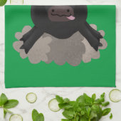 Funny stromend water buffalo cartoon theedoek (Gevouwen)