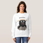 Funny stromend water buffalo cartoon trui (Voorkant volledig)