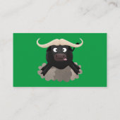 Funny stromend water buffalo cartoon visitekaartje (Achterkant)