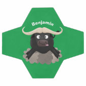 Funny stromend water buffalo cartoon voetbal (Enkel)