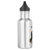 Funny stromend water buffalo cartoon waterfles  (Links)