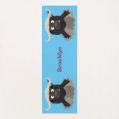 Funny stromend water buffalo cartoon yogamat (Voorkant)