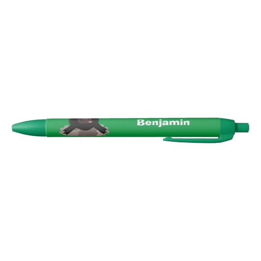 Funny stromend water buffalo cartoon zwarte inkt pen (Bodem)
