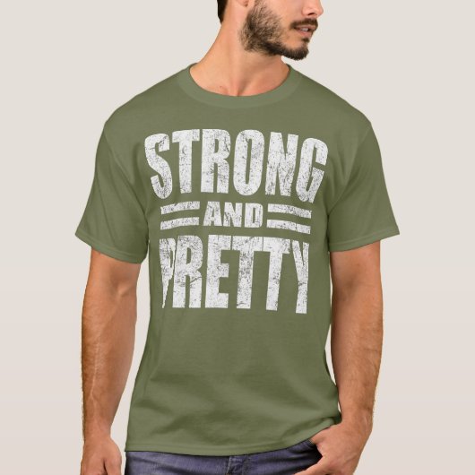 Funny Strong and  Sterke Gym Gift T-shirt (Voorkant)