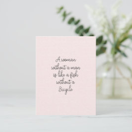 Funny Strong Woman Female Quote Girlpower Card Briefkaart