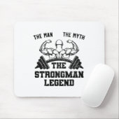 Funny Strongman The Man The Myth The Strongman Leg Muismat (Met muis)