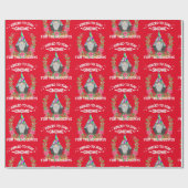 Funny Stropdas-Dye Gnome 2020 met Kerstmis Quarant Cadeaupapier (Vlak)