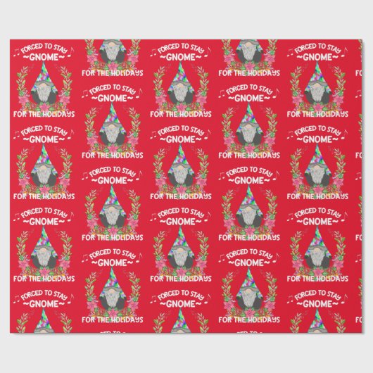 Funny Stropdas-Dye Gnome 2020 met Kerstmis Quarant Cadeaupapier (Vlak)