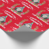 Funny Stropdas-Dye Gnome 2020 met Kerstmis Quarant Cadeaupapier (Hoek)