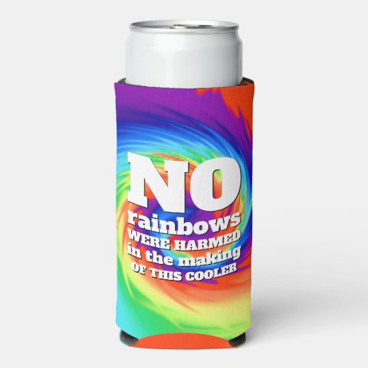 Funny Stropdas-Dye No Rainbows was beschadigd ... Seltzer Blikjeskoeler (Seltzer Voorkant)