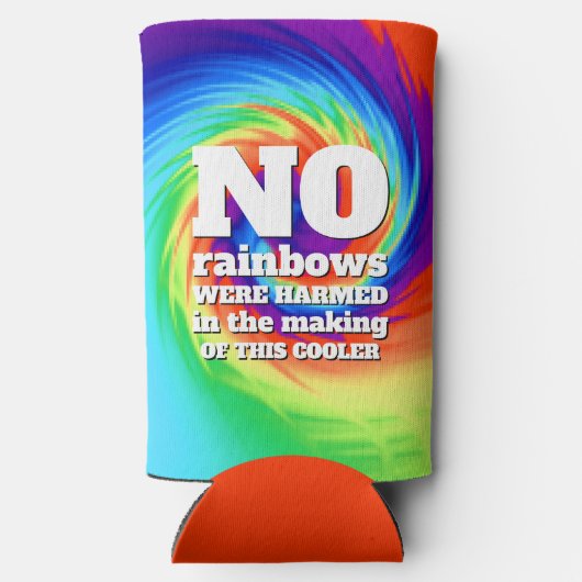 Funny Stropdas-Dye No Rainbows was beschadigd ... Seltzer Blikjeskoeler (Achterkant)