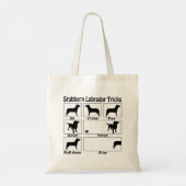 Funny Stubborn Labrador Dog Tricks Tote Bag (Achterkant)