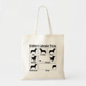 Funny Stubborn Labrador Dog Tricks Tote Bag (Voorkant)