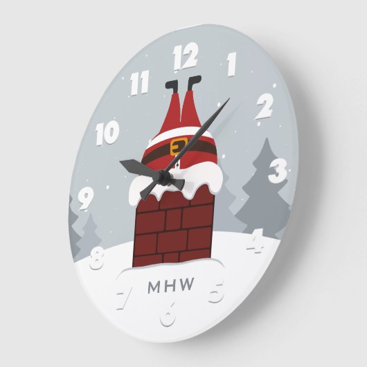 Funny Stuck, aangepaste monogram wandklokken (Hoek)