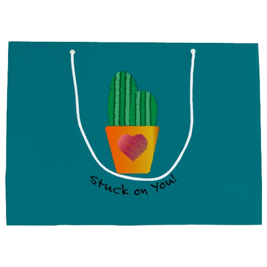 Funny Stuck op je Cactus Groot Cadeauzakje (Achterkant)