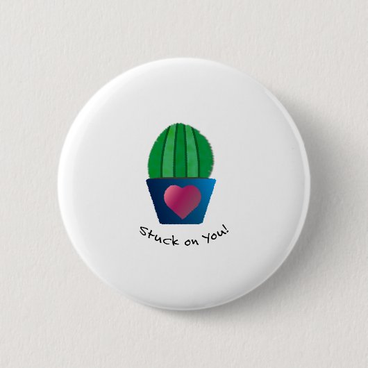 Funny Stuck op je Cactus Ronde Button 5,7 Cm (Voorkant)