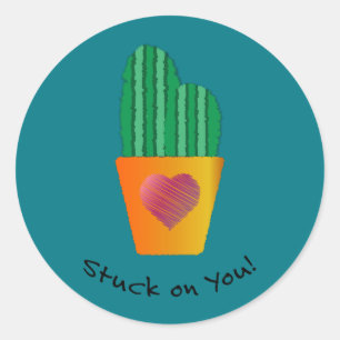 Funny Stuck op je Cactus Ronde Sticker