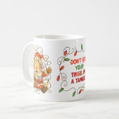 Funny Stuck Santa Christmas Mug Koffiemok (Voorkant links)