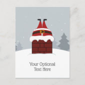Funny Stuck Santa custom briefkaart (Voorkant)
