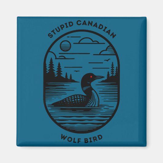 Funny Stud Canadian Wolf Bird Hockey Romance Lgbt  Magneet (Voorkant)