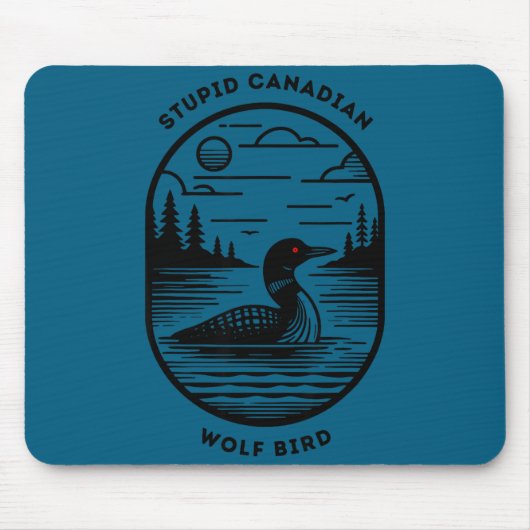 Funny Stud Canadian Wolf Bird Hockey Romance Lgbt  Muismat (Voorkant)