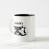 Funny Stud Muffin Boyfriend Man Valentijn cadeau Tweekleurige Koffiemok (Voorkant links)